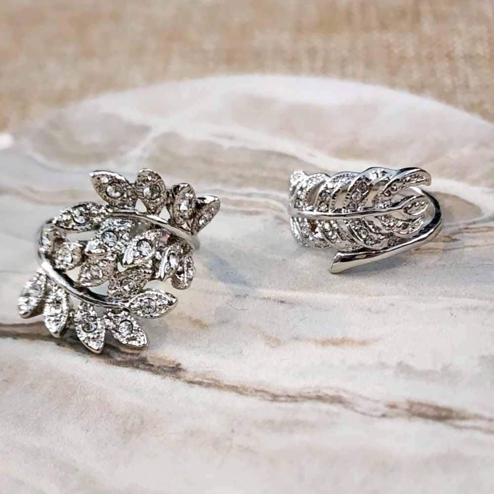Silver Vine Wrap Rings (Size 7)
